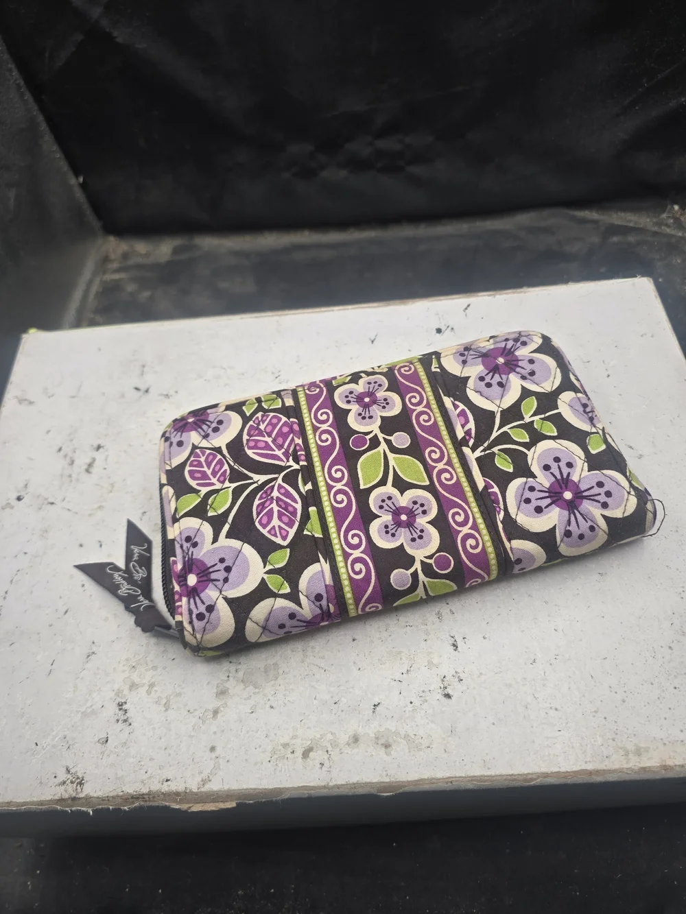 Vera Bradley Purple Floral Zip Wallet
